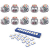 TTS 10 pcs Blue-Bot STEM Coding Toy Robots Bundle + Tactile Code Reader w/ 25 Blue-Bot Tiles, Educational Rechargeable Robotics for Classroom, School, Office &amp; Home Learning