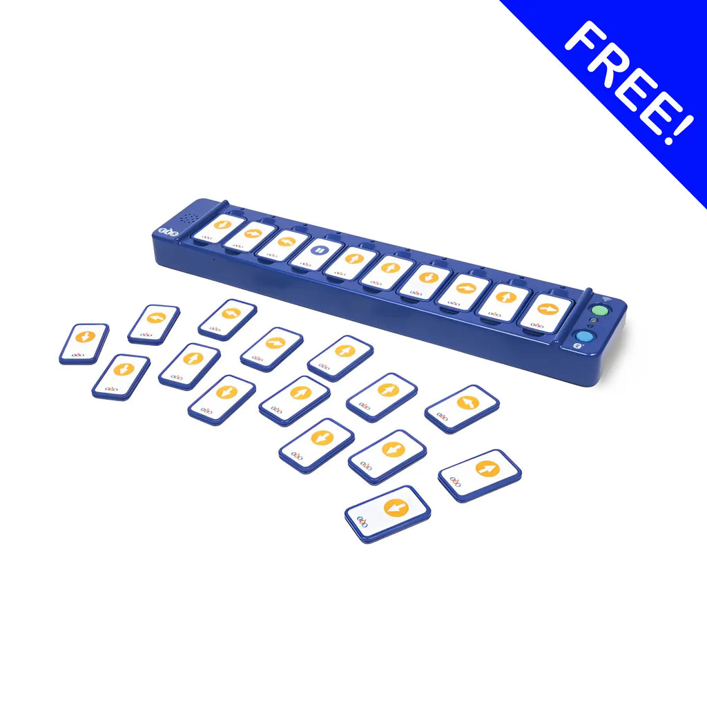 TTS 10 pcs Blue-Bot STEM Coding Toy Robots Bundle + Tactile Code Reader w/ 25 Blue-Bot Tiles, Educational Rechargeable Robotics for Classroom, School, Office &amp; Home Learning
