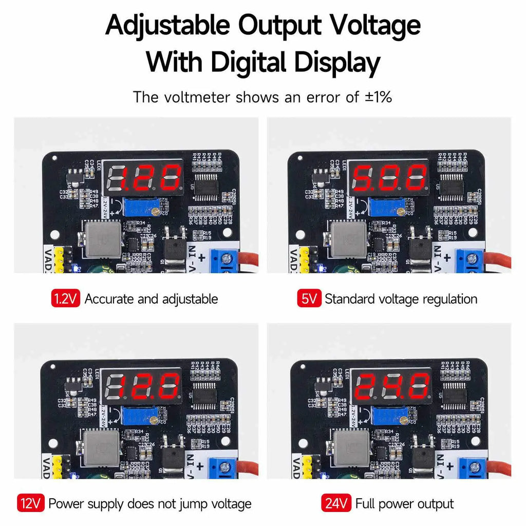 Yahboom Adjustable voltage reduction and stabilization module built on MP2491C with T-Plug Cable