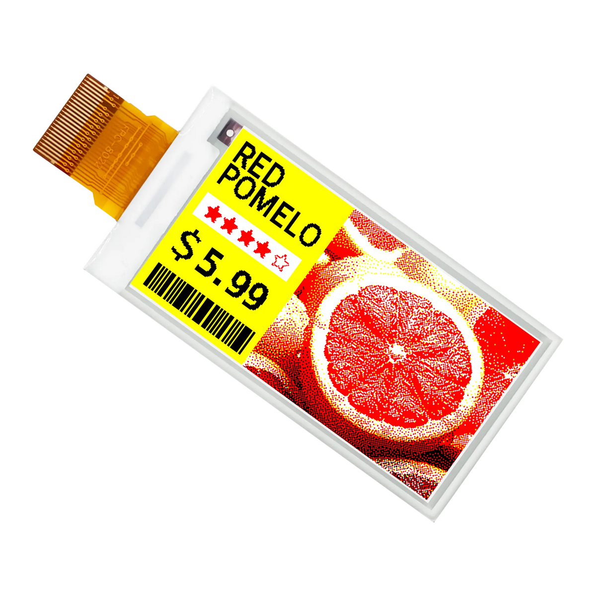 DKE 2.66-Inch Quad-Color Electronic Shelf Label (ESL) E-Paper Screen ...