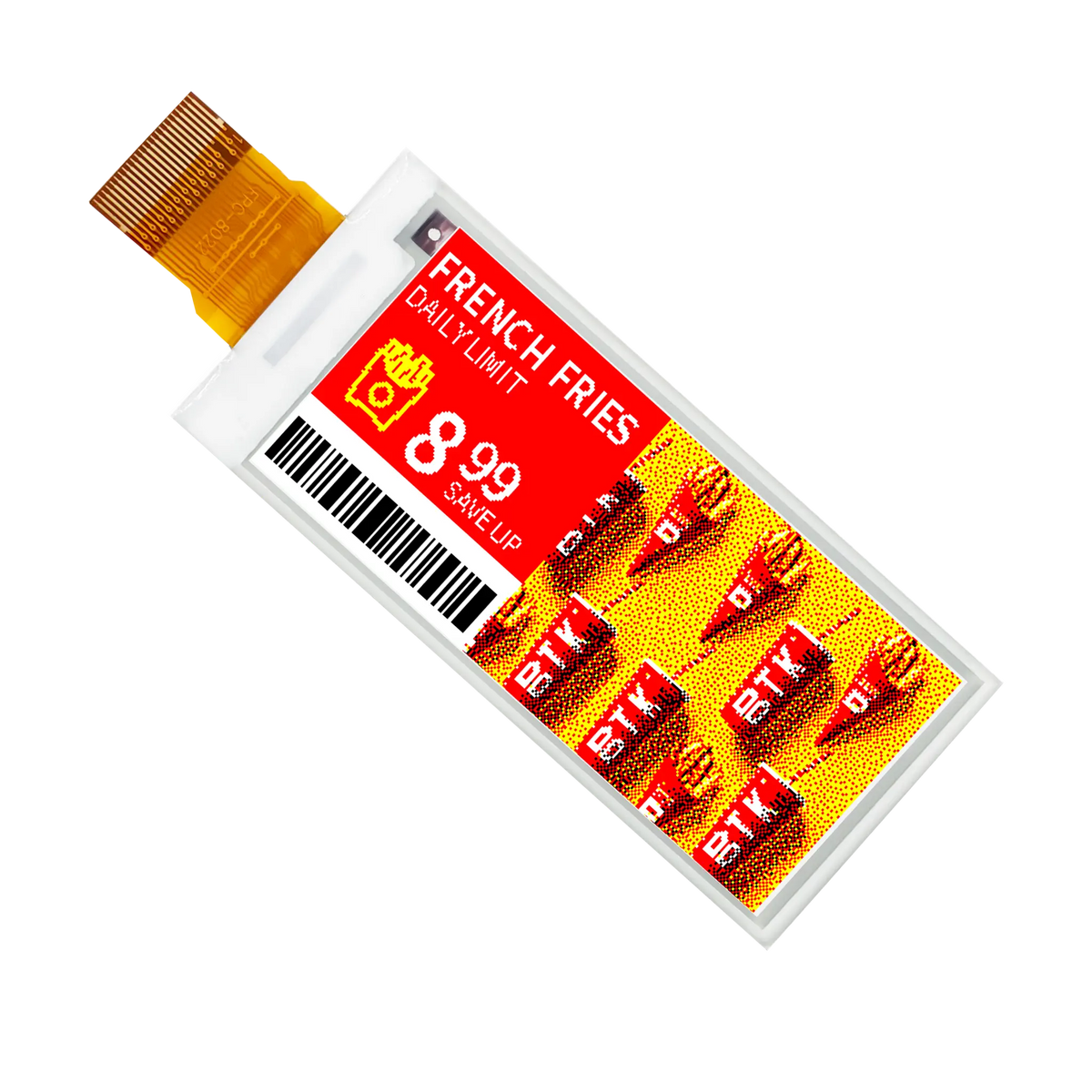 DKE 2.9-Inch Quad-Color Electronic Shelf Label (ESL) E-Paper, 296x128 ...