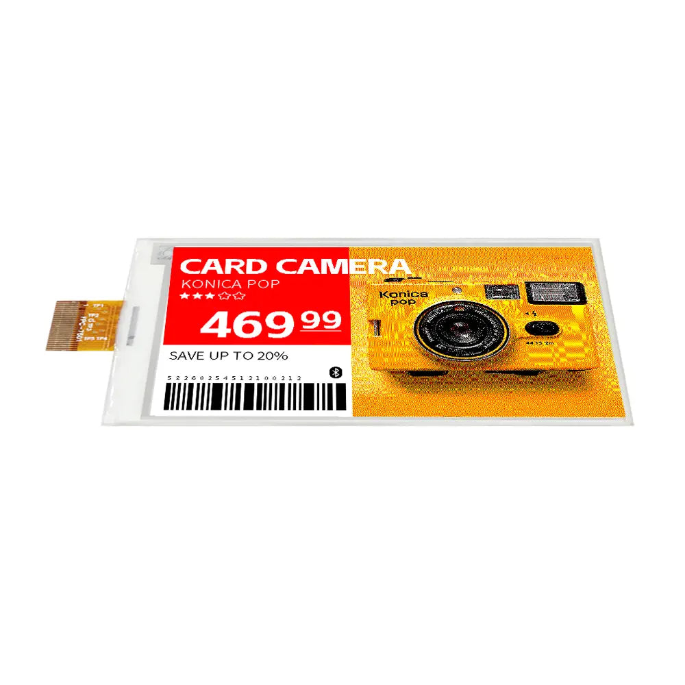DKE 3.1-Inch Tri-Color Electronic Shelf Label (ESL) E-Paper, 168x296 ...