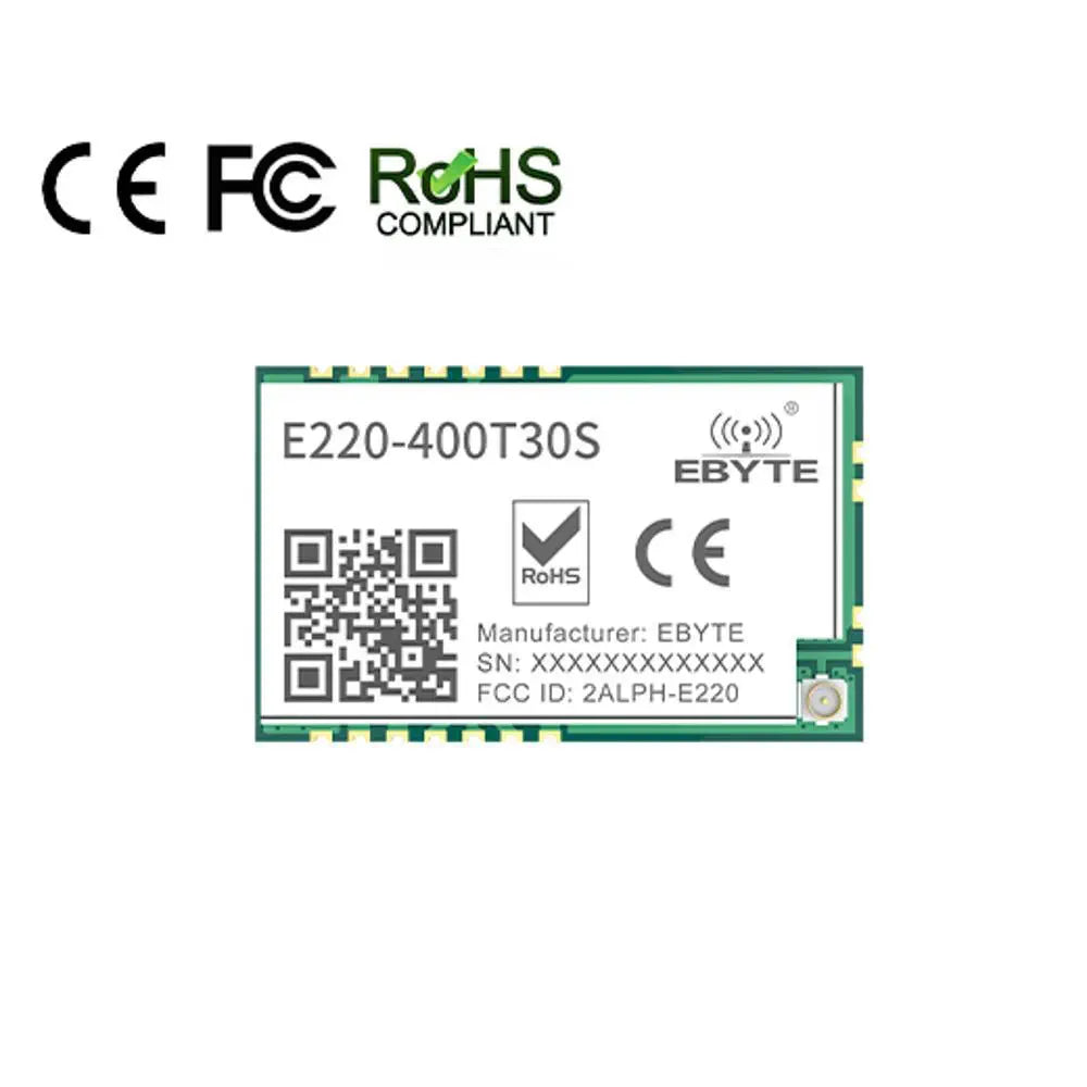 E220-400T30S LoRa Wireless Module FSK RSSI ISM 433MHz 470MHz 30dBm LoRa Spread Spectrum SMD UART Interface IPEX Antenna