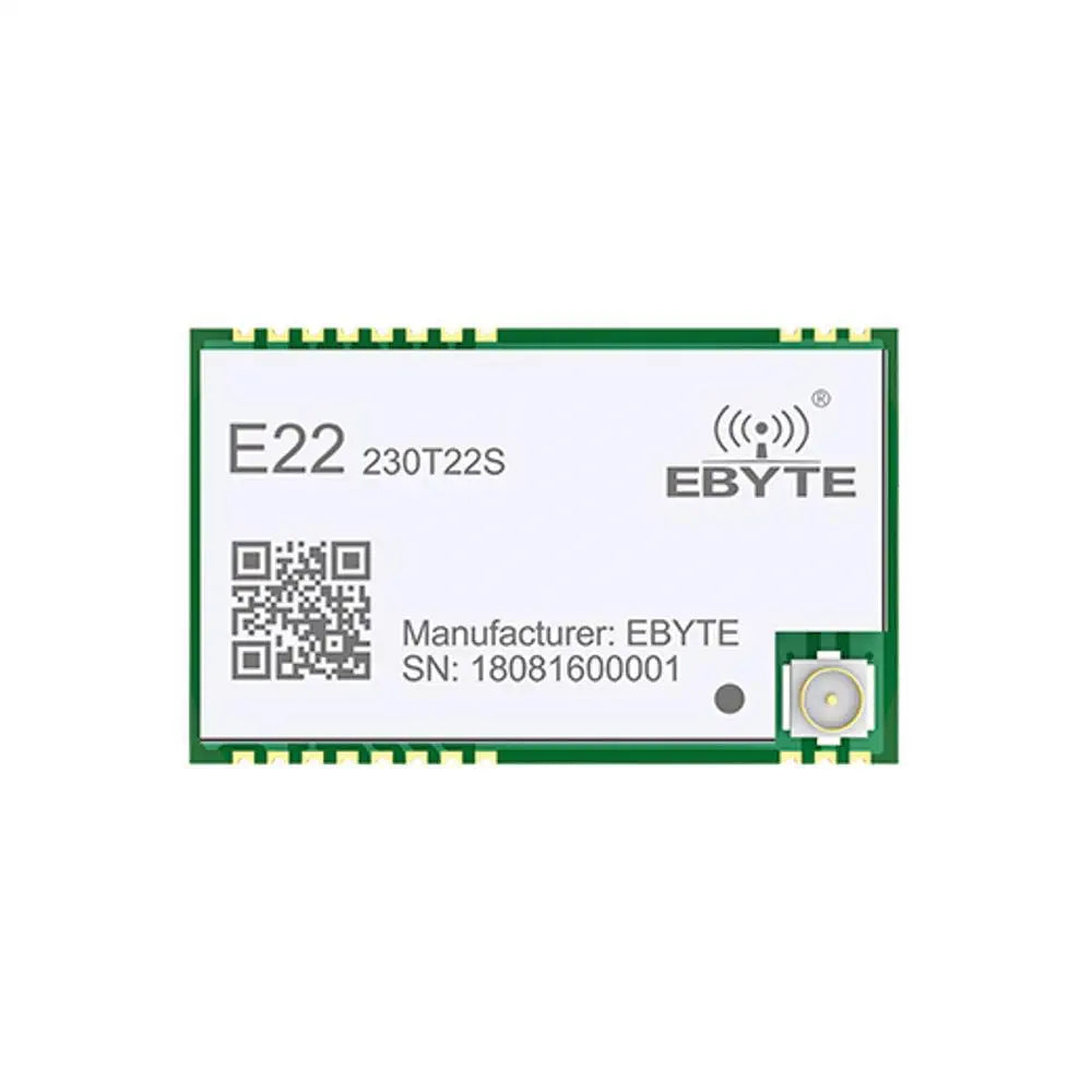 E22-230T22S Ebyte Semtech LoRa solution UART 5Km Range 230MHz 22dBm SMD 16*26mm CE RoHs FCC TCXO External and UFL Antenna LoRa Wireless