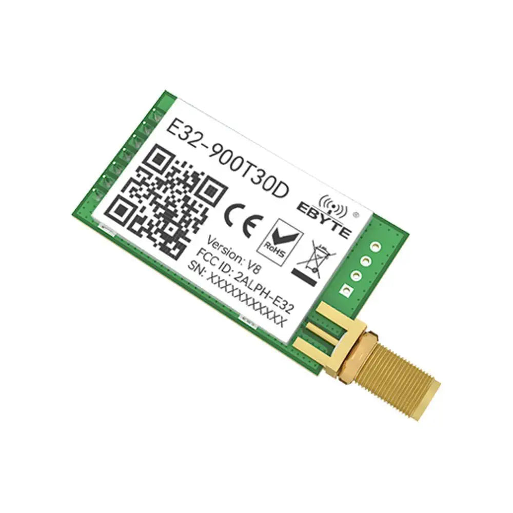 E32-900T30D SEMTECH's LoRa solution Wireless Serial Port Transmitter LoRa Modulation 30dBm 868/915MHz 1W CDEBYTE Antenna DIP 8km