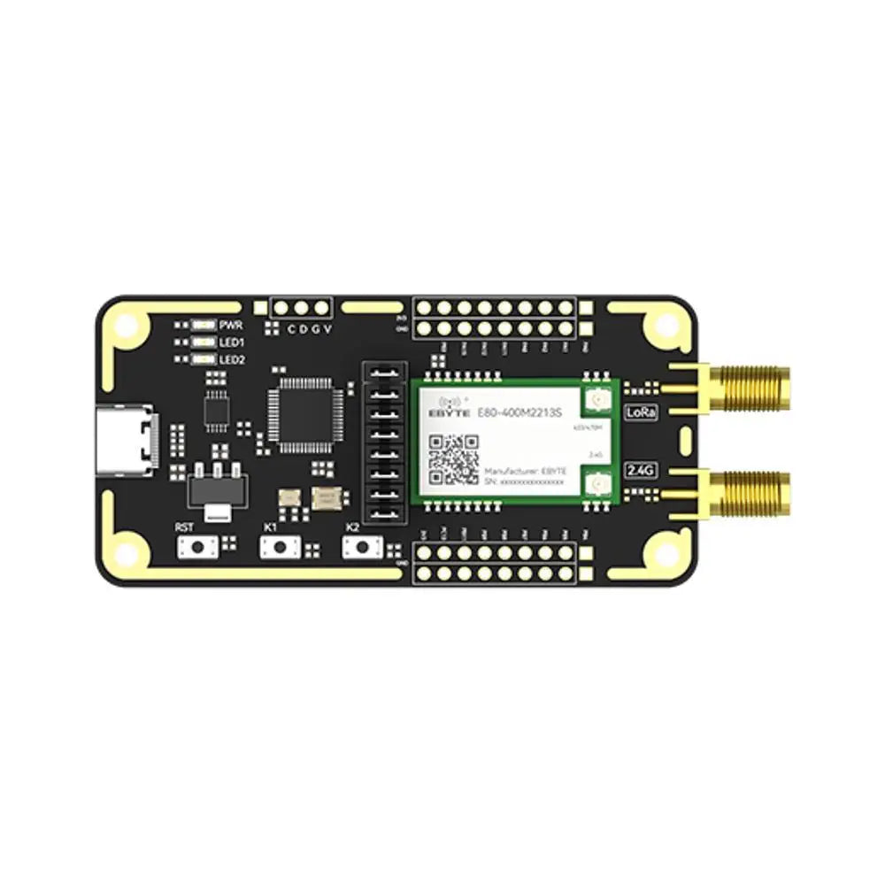 E80-400MBL-01 LR1121 chip solution supports Sub-GHz, 2.4GHz satellite S-band multi-band communications LoRa module development board