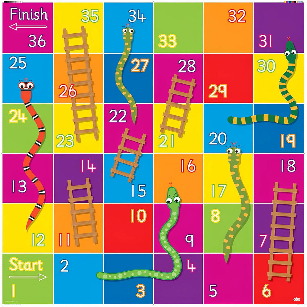 TTS Blue-Bot Bluetooth See &amp; Say Programmable Robot with Snakes &amp; Ladders Mat 90x90 cm - STEM Coding Toys for Home School Classroom Learning