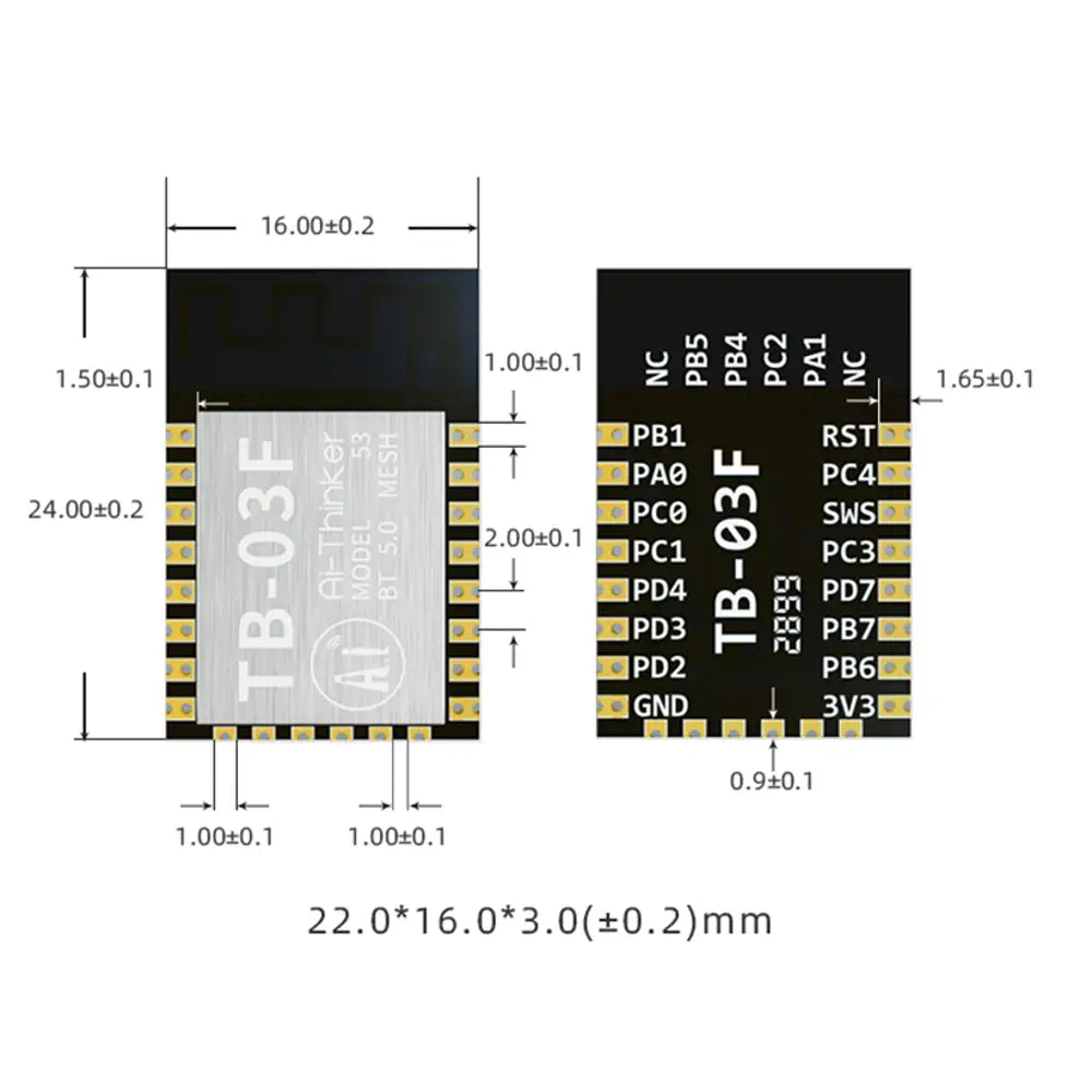 HOT product TB-03F BlE 5.0 Module Mesh Pins to ESP-12F/ESP-12S