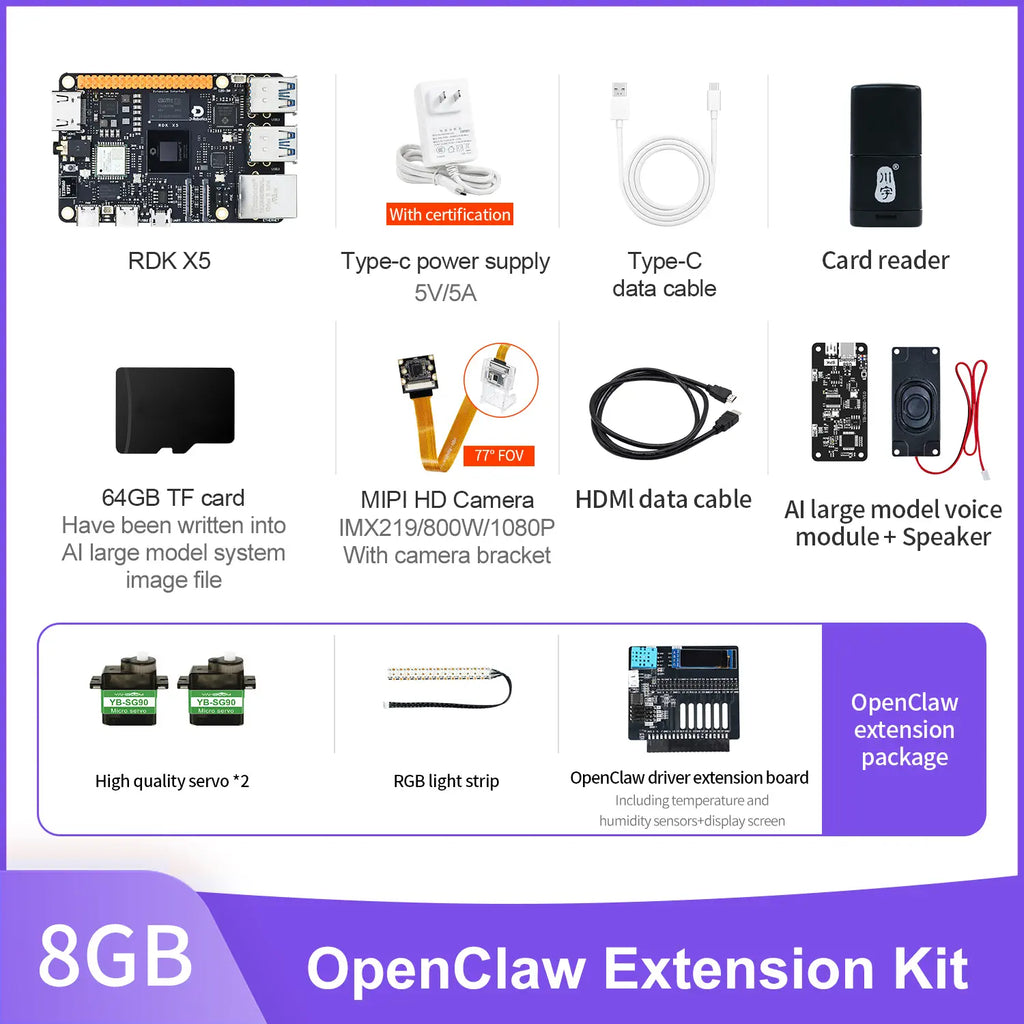 RDK X5 Robotic Development Kit-8GB OpenClaw Kit