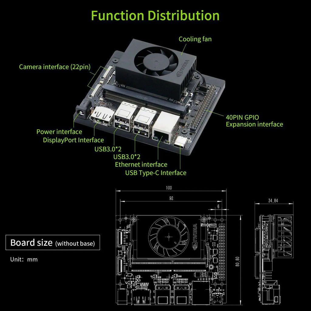 Jetson Orin Nano  SUPER Development Board 4GB RAM based on NVIDIA Core Module for AI Deep Learning-OpenClaw Kit