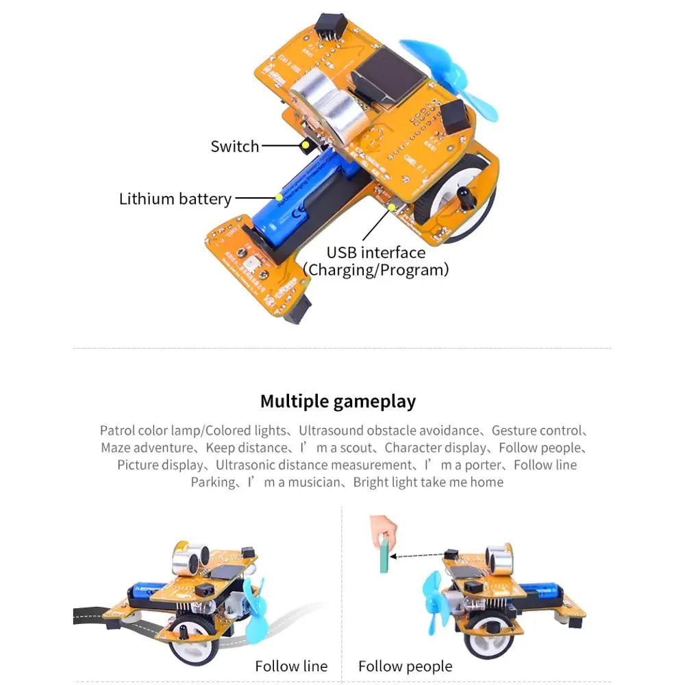 XiaoR GEEK CAMEL F.1 Mixly, Scratch Programmable WiFi Robot Arduino STEAM Education for Kids Students