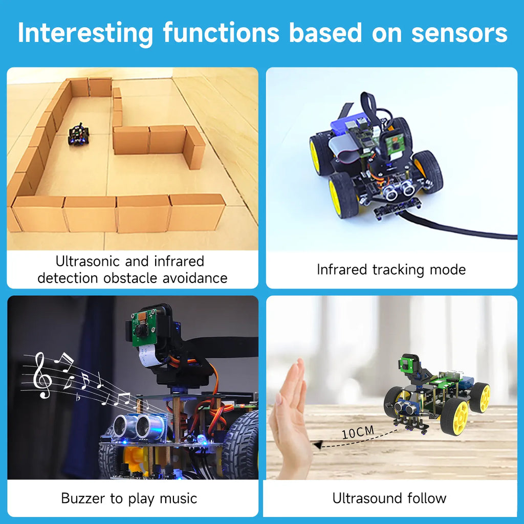Yahboom Raspbot AI Vision Robot Car with FPV camera for Raspberry Pi 5(With Raspberry Pi 5 2G Board)