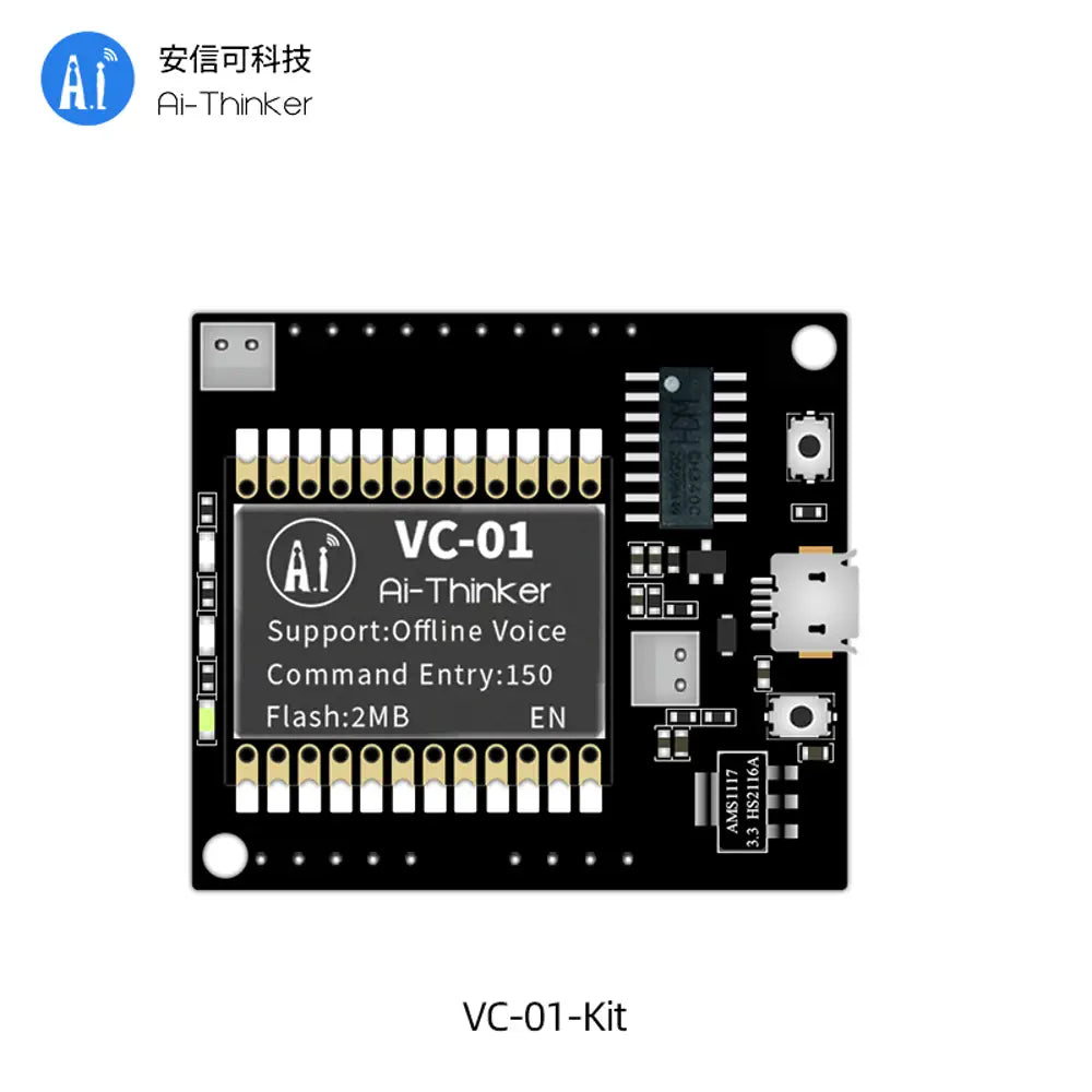 Ai-Thinker NEW VC-01-Kit base on VC-01 module US516P6 with offline speech recognition for smart home