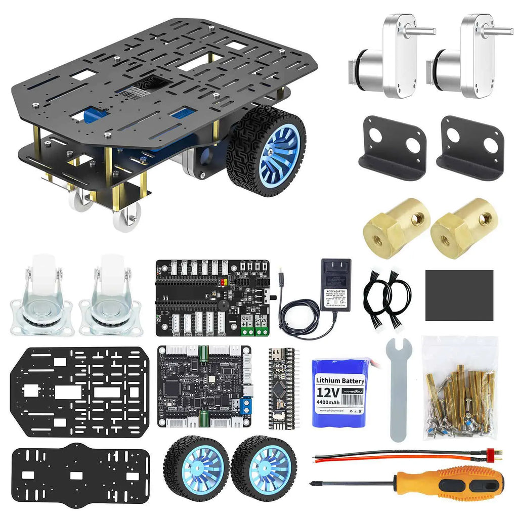 Yahboom MSPM0 Smart Robot Car Aluminum Alloy Chassis Kit-- Two-wheel drive