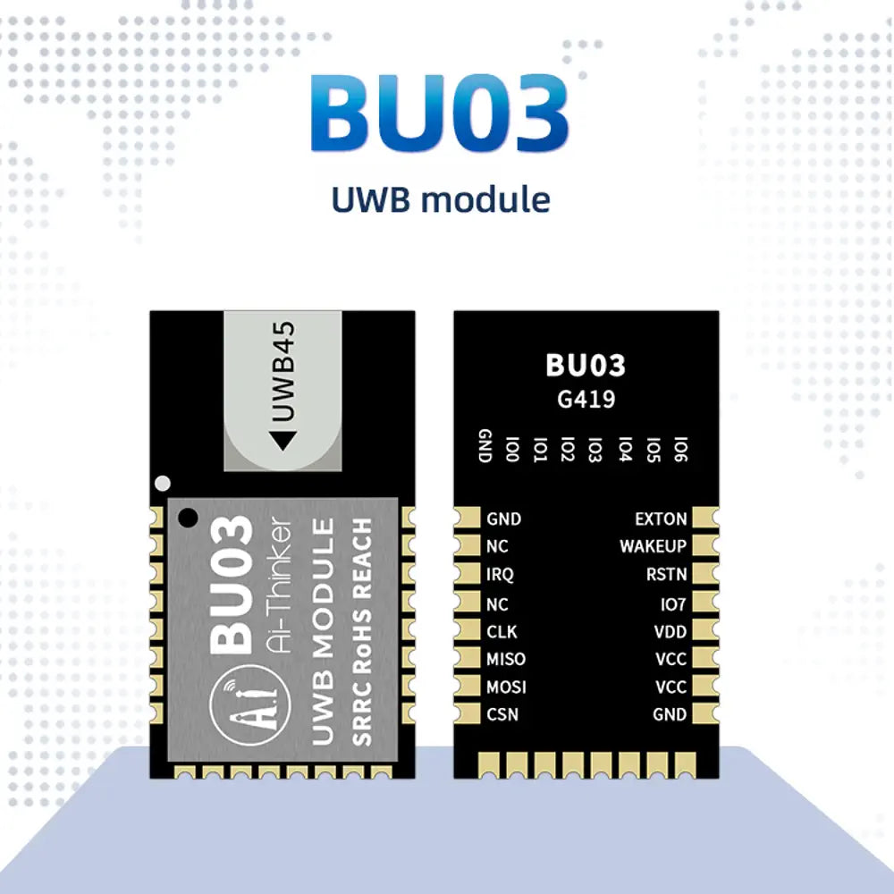 Ai-Thinker DW3000 scheme UWB indoor centimeter-level high-precision positioning module BU03 bidirectional ranging positioning
