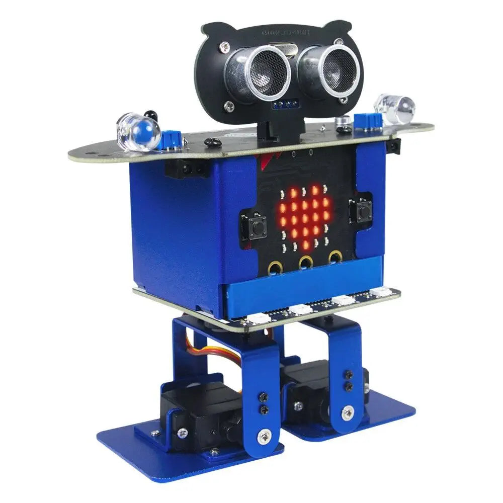 Happybot Bipedal Bionic Humanoid Dancing Robot, Micro:bit STEM Educational Robot– Scratch 3.0 Graphical Programming