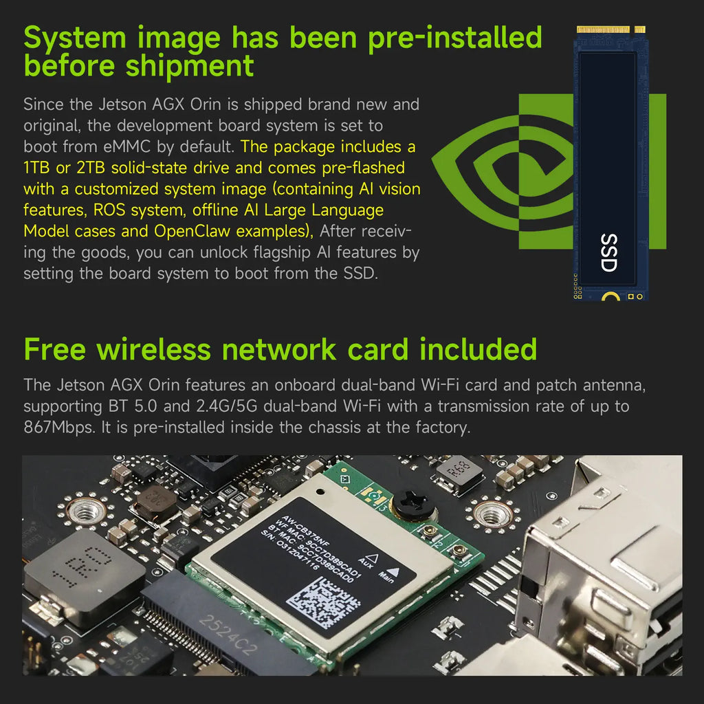 NVIDIA Jetson AGX Orin Developer Kit 64GB 275 TOPS-Ultimate Kit With 1TB SSD