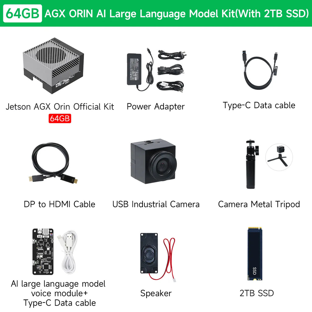 NVIDIA Jetson AGX Orin Developer Kit 64GB 275 TOPS-AI Large Model Kit With 2TB SSD