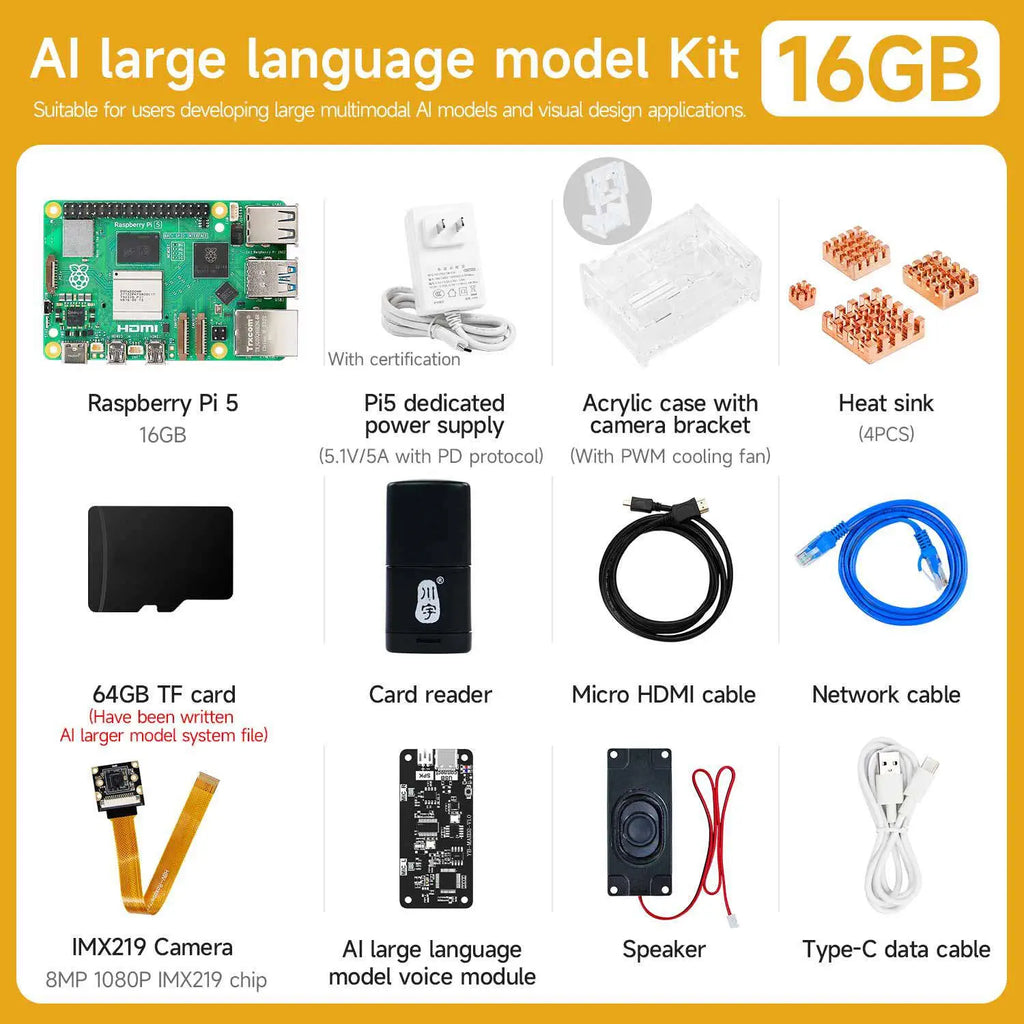 Official Original Raspberry Pi 5 16GB RAM Development Board AI Large Model In Stock