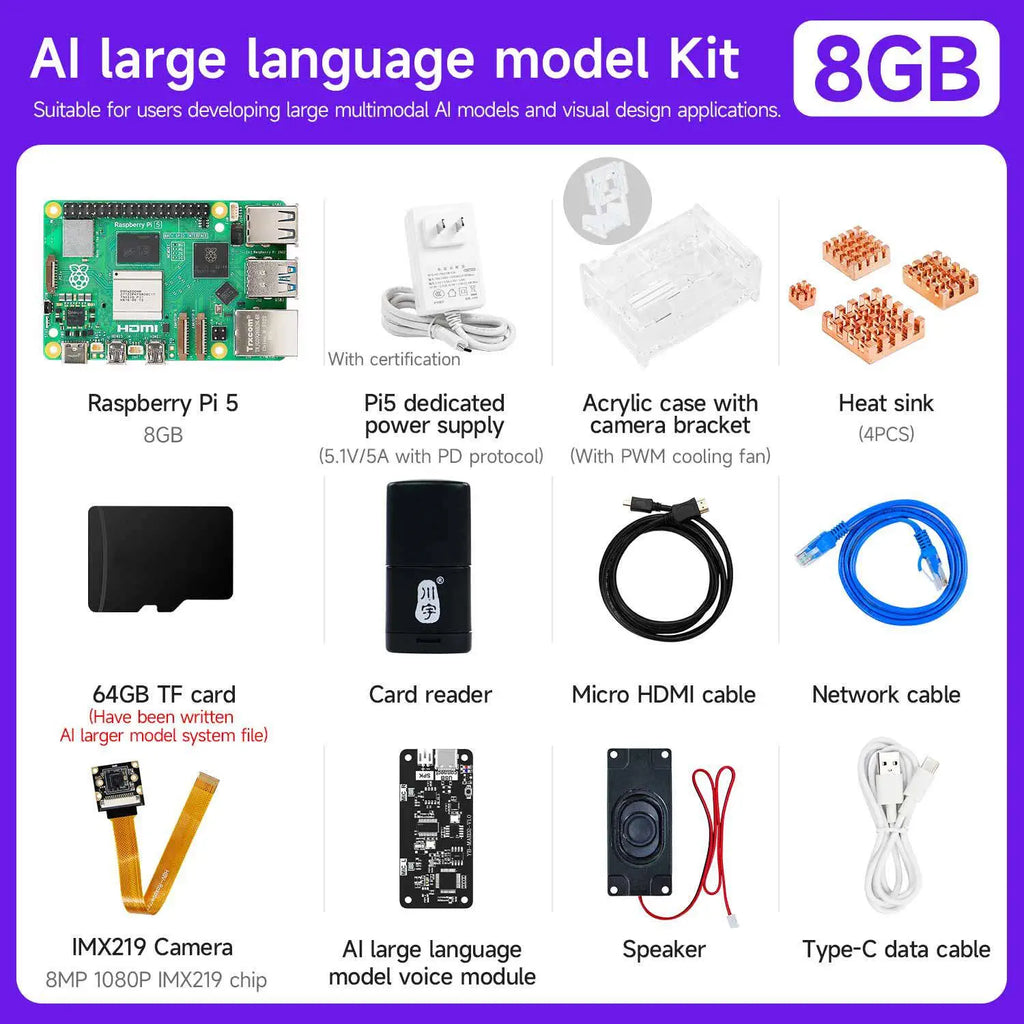 Official Original Raspberry Pi 5 8GB RAM Development Board AI Large Model In Stock