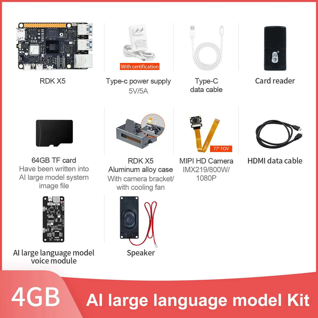 RDK X5 Robotic Development Kit-4GB AI Large Model Kit