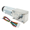 High Torque Gearmotor Self-Locking Worm Gear Motor w/ Encoder - 24V, 145RPM