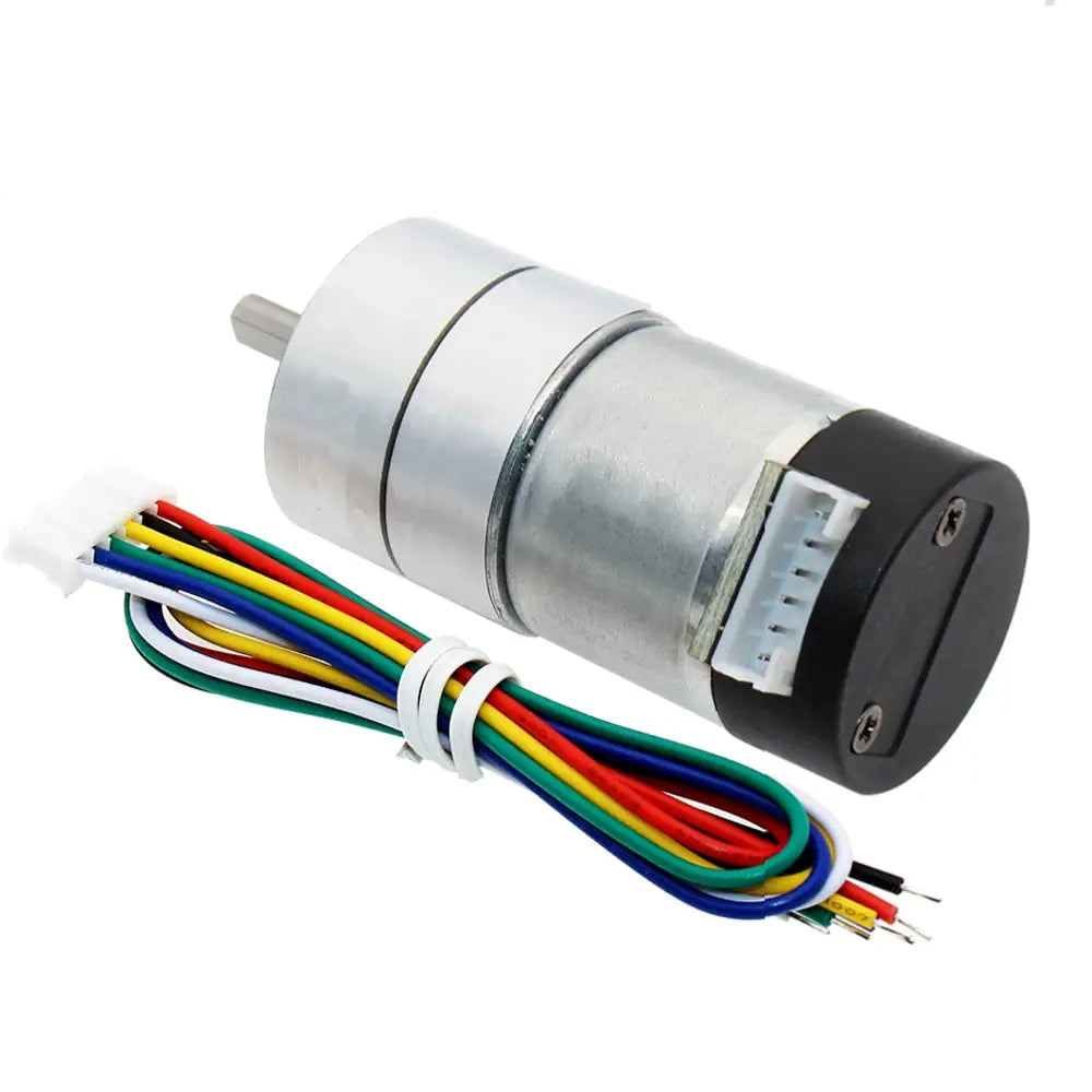 25D compact size Metal Gearmotor with encoder 25Dx37.1L mm 7.4V - 600 RPM