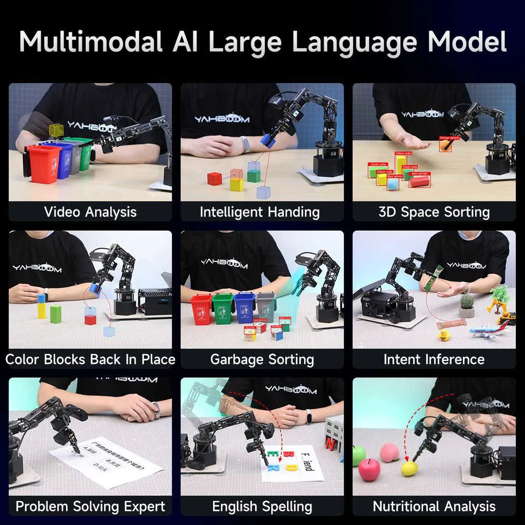 Yahboom DOFBOT Ultra AI Large Language Model 3D Depth Vision Robotic Arm-Basic Version With RPi5 8GB board