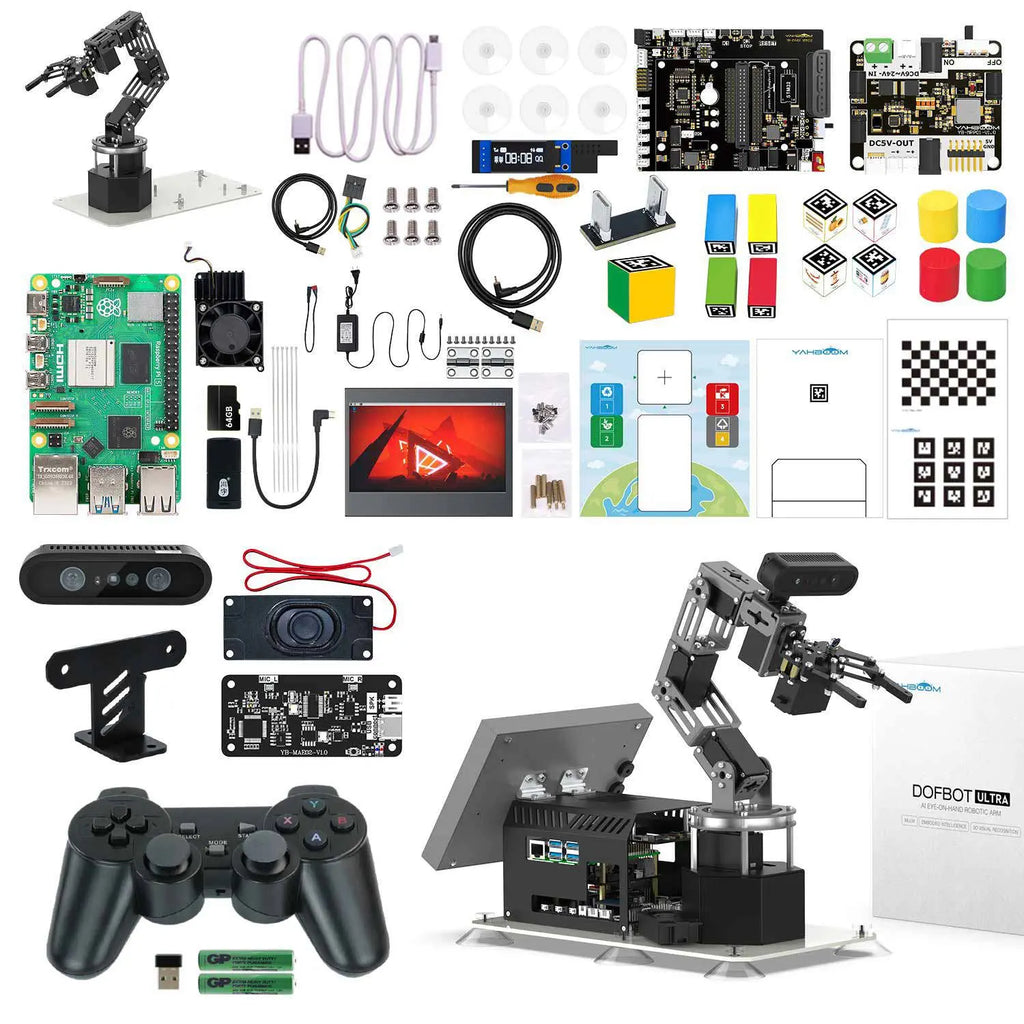 Yahboom DOFBOT Ultra AI Large Language Model 3D Depth Vision Robotic Arm-Ultimate Version With RPi5 4GB board