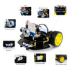 2WD Robot Car Kit for Micro:bit V2 and V1.5(Not Contained), Graphical Makecode Coding Car with Ultrasonic Sensor, DIY Programmable Car for Adults Teens STEM Education Project