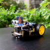 2WD Robot Car Kit for Micro:bit V2 and V1.5(Not Contained), Graphical Makecode Coding Car with Ultrasonic Sensor, DIY Programmable Car for Adults Teens STEM Education Project