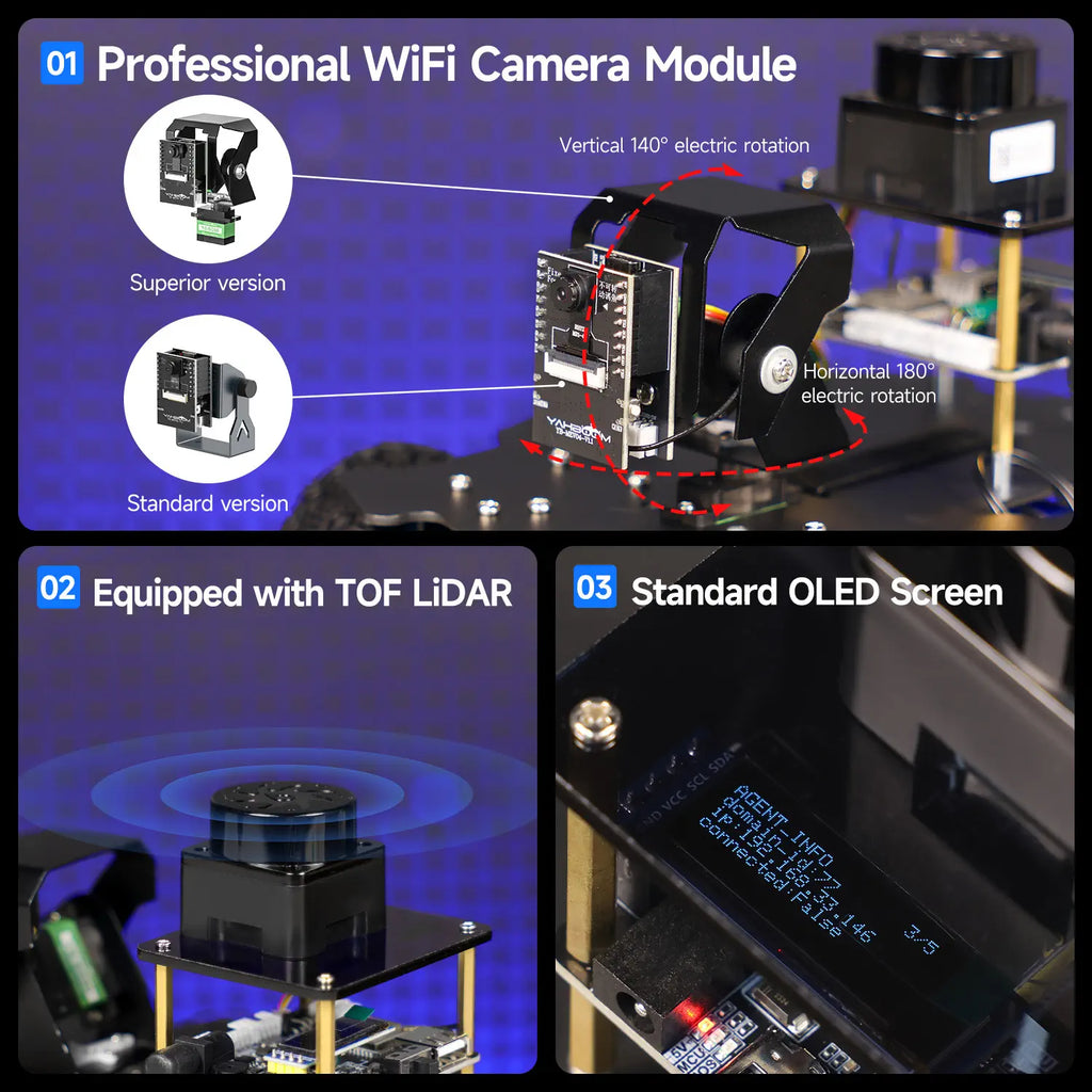 MicroROS V2 ROS2 AI Robot Car for PC virtual machine (MacOS is not supported)-Standard kit