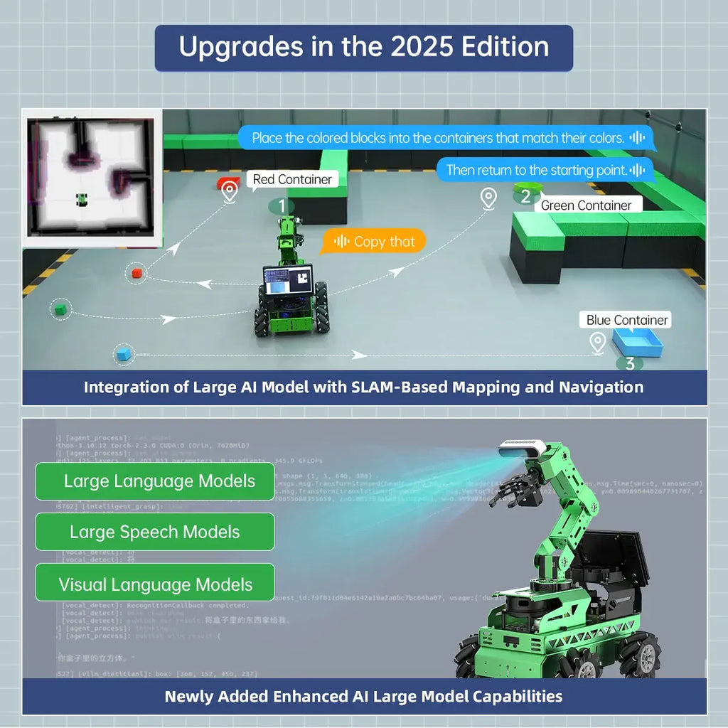 JetRover JETSON Robot Car with AI Vision Robotic Arm, Supports ROS2 ...