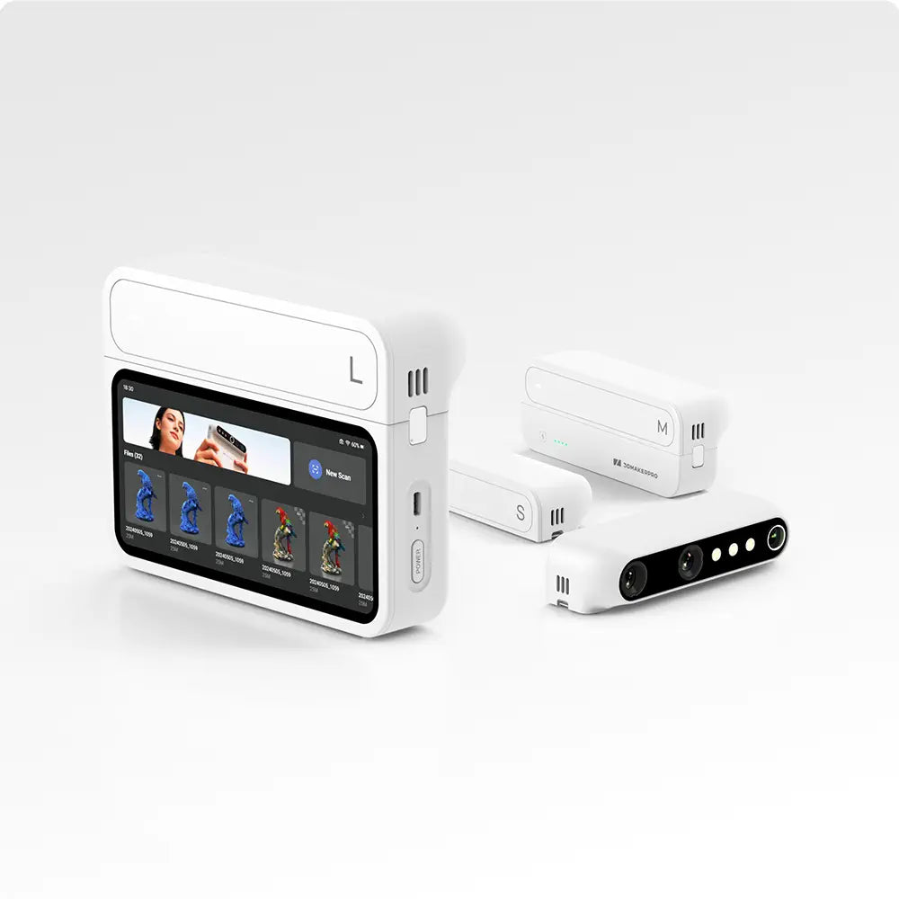 Turtle pad+S+M+L Swappable modules 3D Scanner, Standalone 6.4" 2K touchscreen, scan object 10-2000mm object, 16+256G