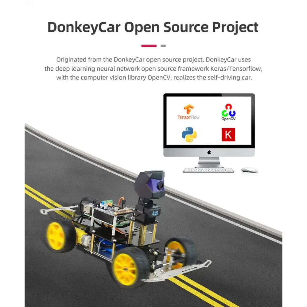 XiaoR GEEK Donkey Car Starter Kit Open Source DIY Self Driving Platform (w/o Raspberry Pi 4B 4GB）