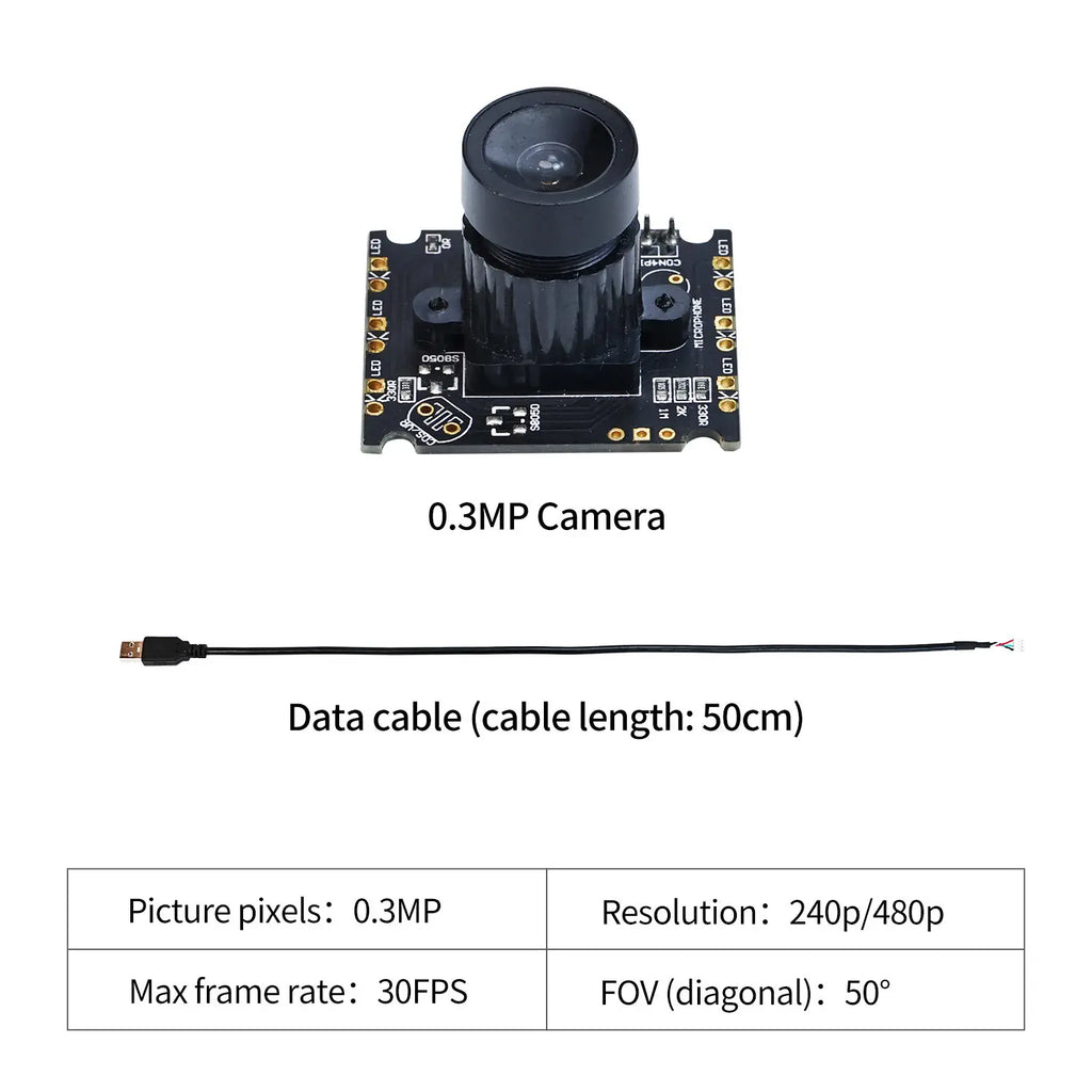 USB Camera Module for Raspberry Pi Jetson--0.3MP USB camera