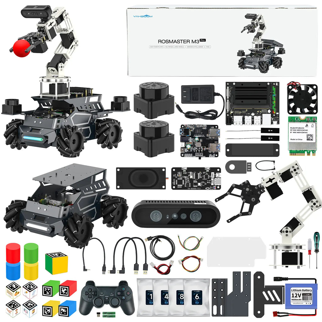 Yahboom ROSMASTER M3 Pro ROS2 Robot No Display-with Jeston NANO 4GB Board