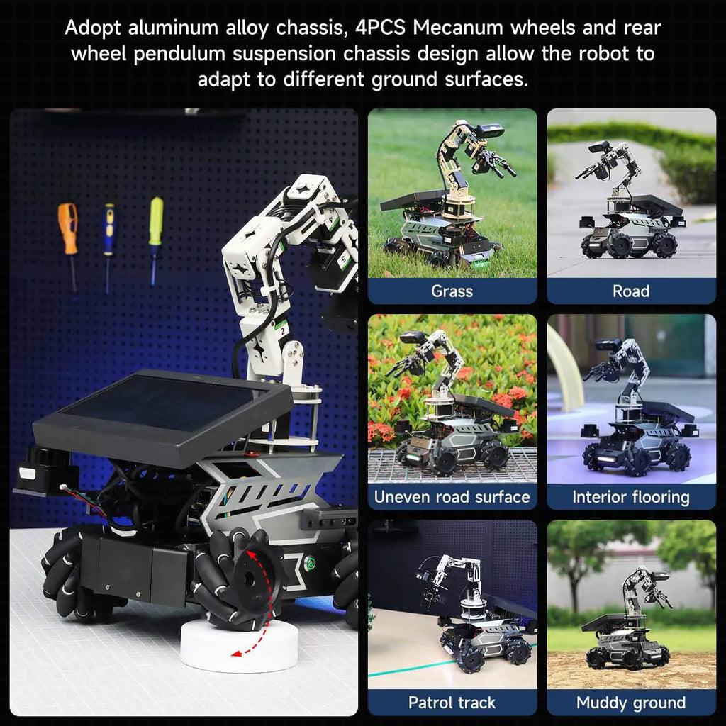 Yahboom ROSMASTER M3 Pro ROS2 Robot No Display-with Raspberry Pi 5 8GB Board