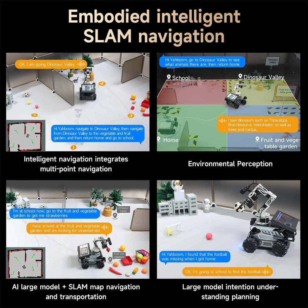 Yahboom ROSMASTER M3 Pro ROS2 Robot No Display-with Raspberry Pi 5 16GB Board