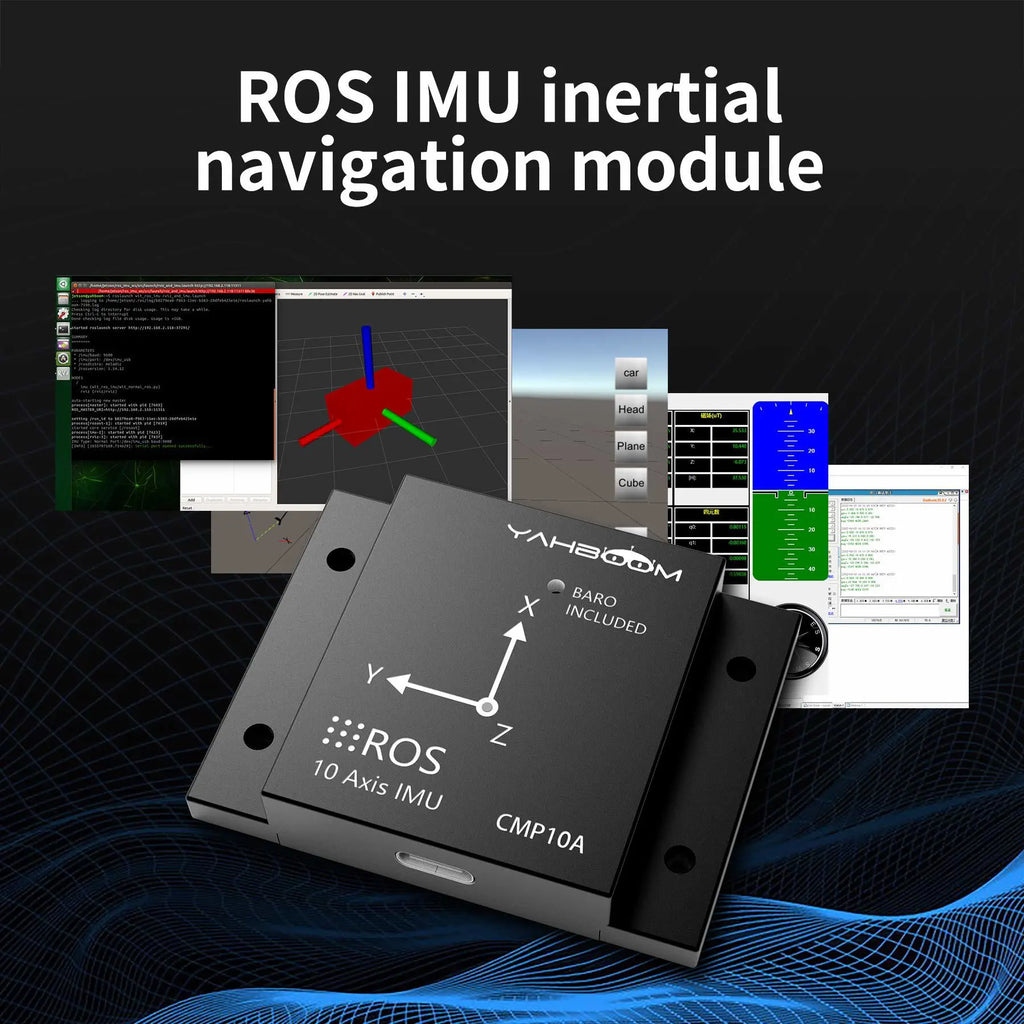 ‌Yahboom 10-Axis IMU Inertial Navigation AHRS Sensor Module with YDLIDAR X3 Pro Lidar