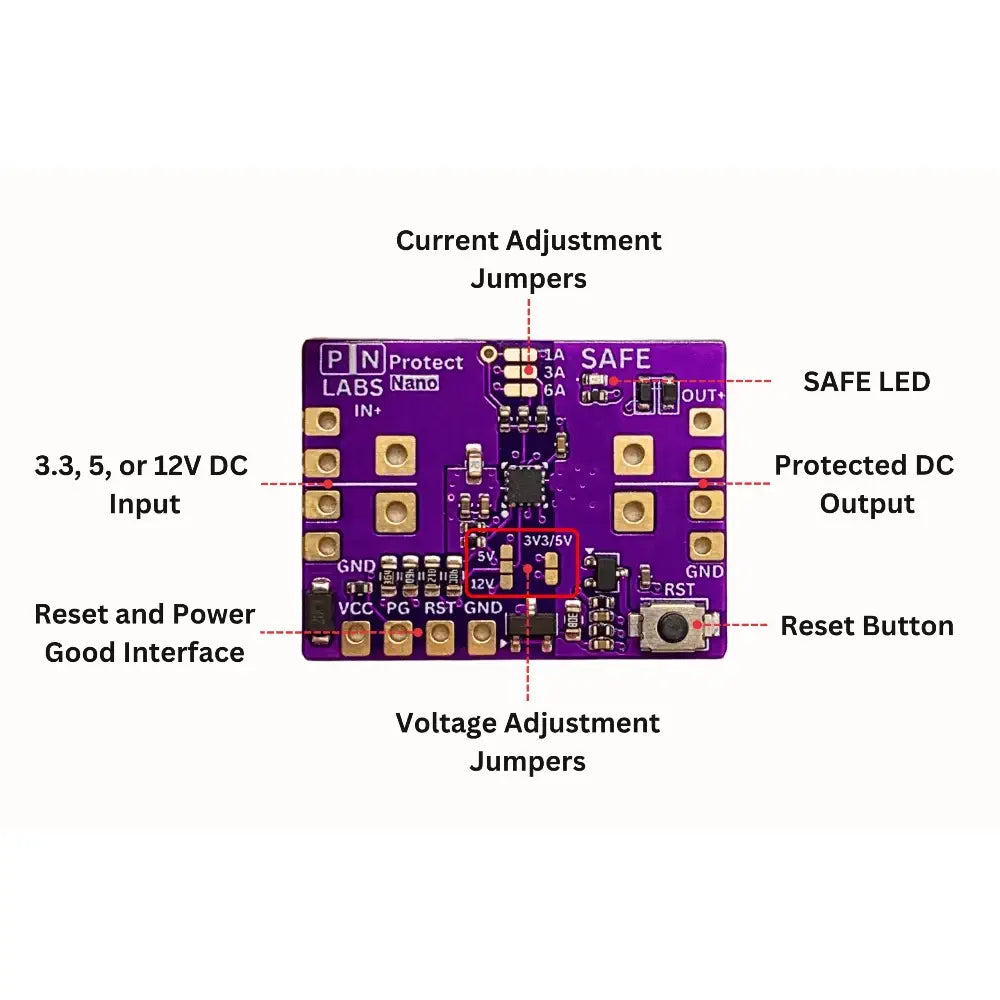 PN Labs Protect Nano Voltage/Current Protection Module for 3.3, 5, 12 V ...