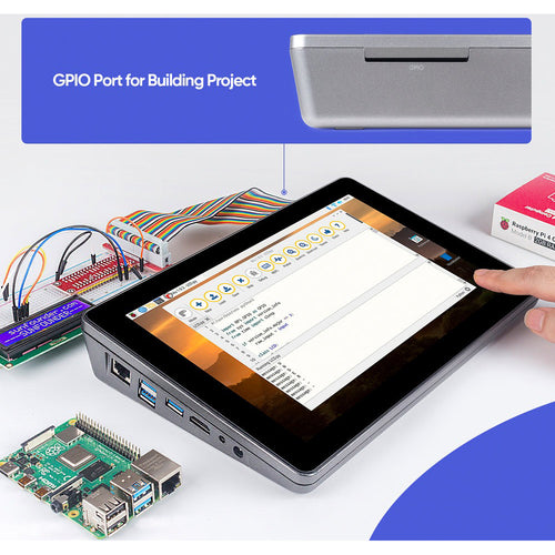 Raspad 3-A Portable Raspberry Pi Tablet to Learn & Program in Mins (US Plug, w/o RPi 4)