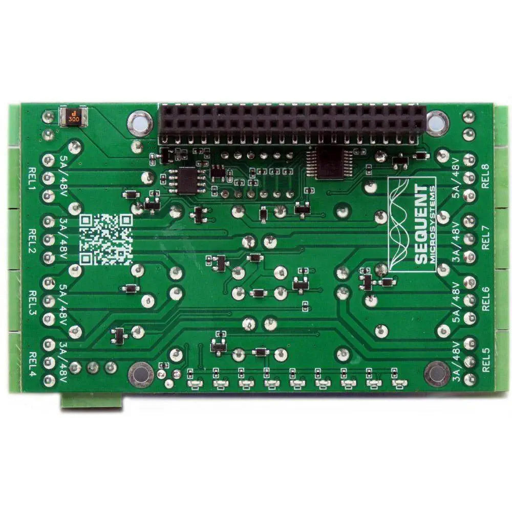 Sequent Microsystems 8 Relays 4A/120V 8-Layer Stackable HAT for Raspberry Pi