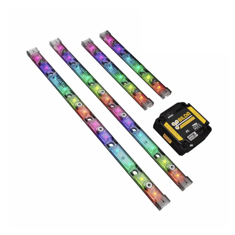 ServoCity Prism RGB LED Light Kit w/ I²C / PWM Control Driver, 4 LED Strips
