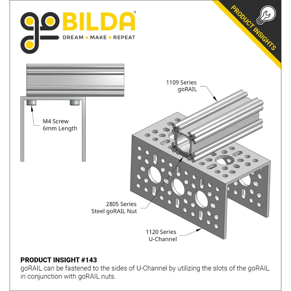 ServoCity 1109 Series goRAIL (216mm Length)