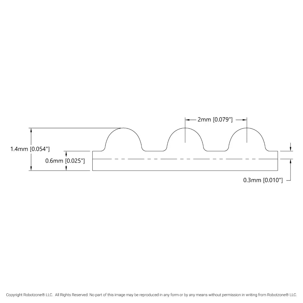 ServoCity 2mm Pitch GT2 Timing Belt (6mm Width, 5 M Cut-Length
