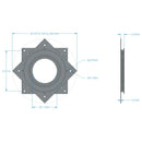 ServoCity 4" Square Ball Bearing Turntable (110lb Capacity)