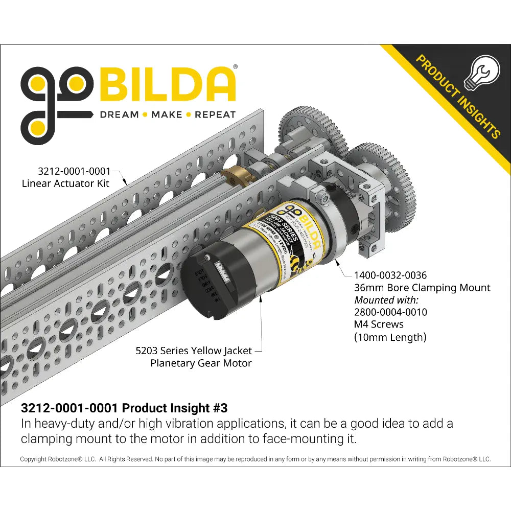 ServoCity Linear Actuator Kit (1120 Series, 201mm Stroke