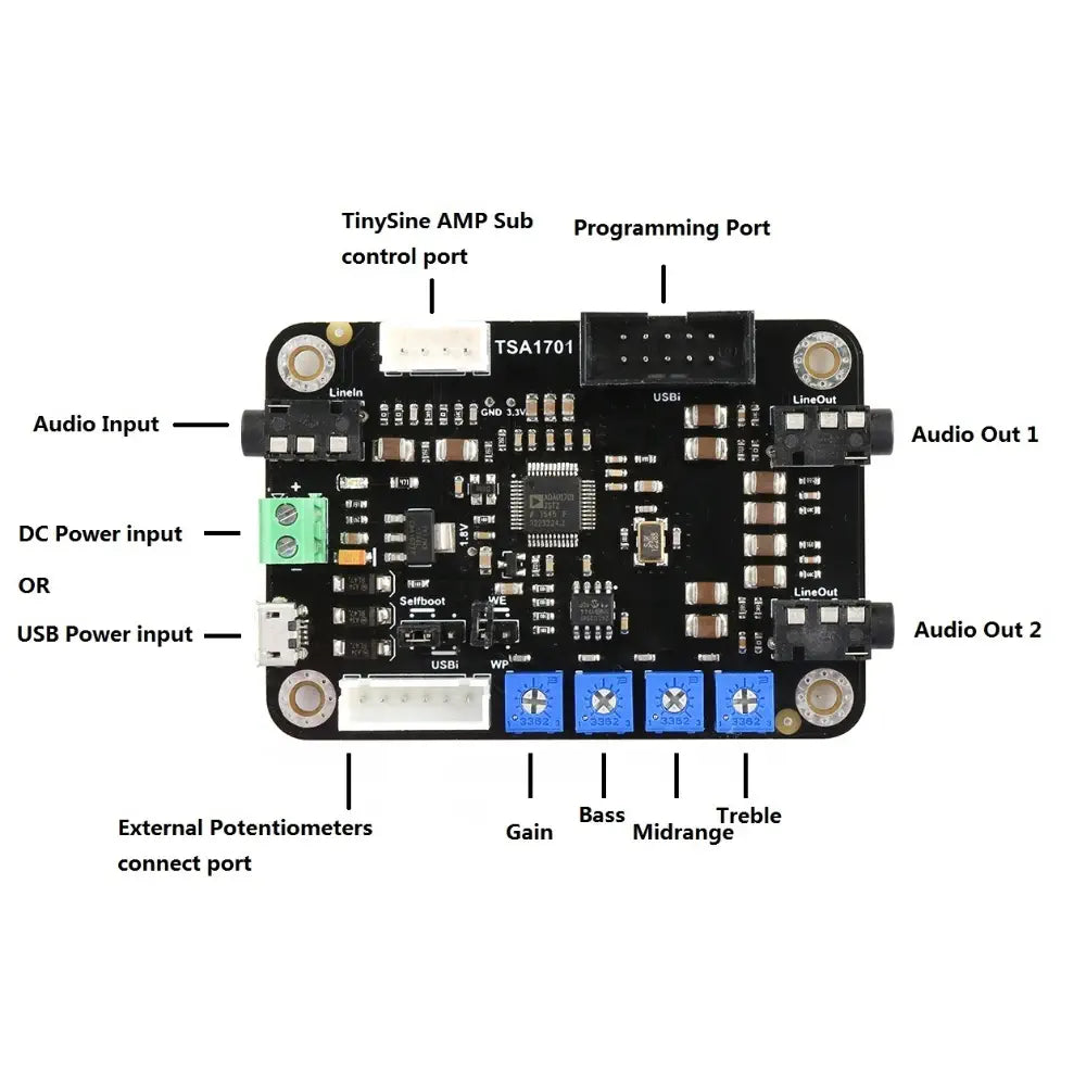 Tinysine TSA1701 Audio DSP Board