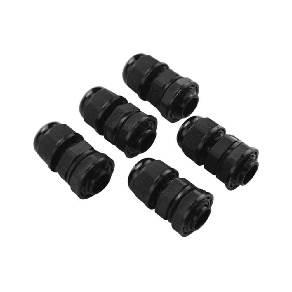 Waterproof Cable Gland PG-7 Size Black (5x)